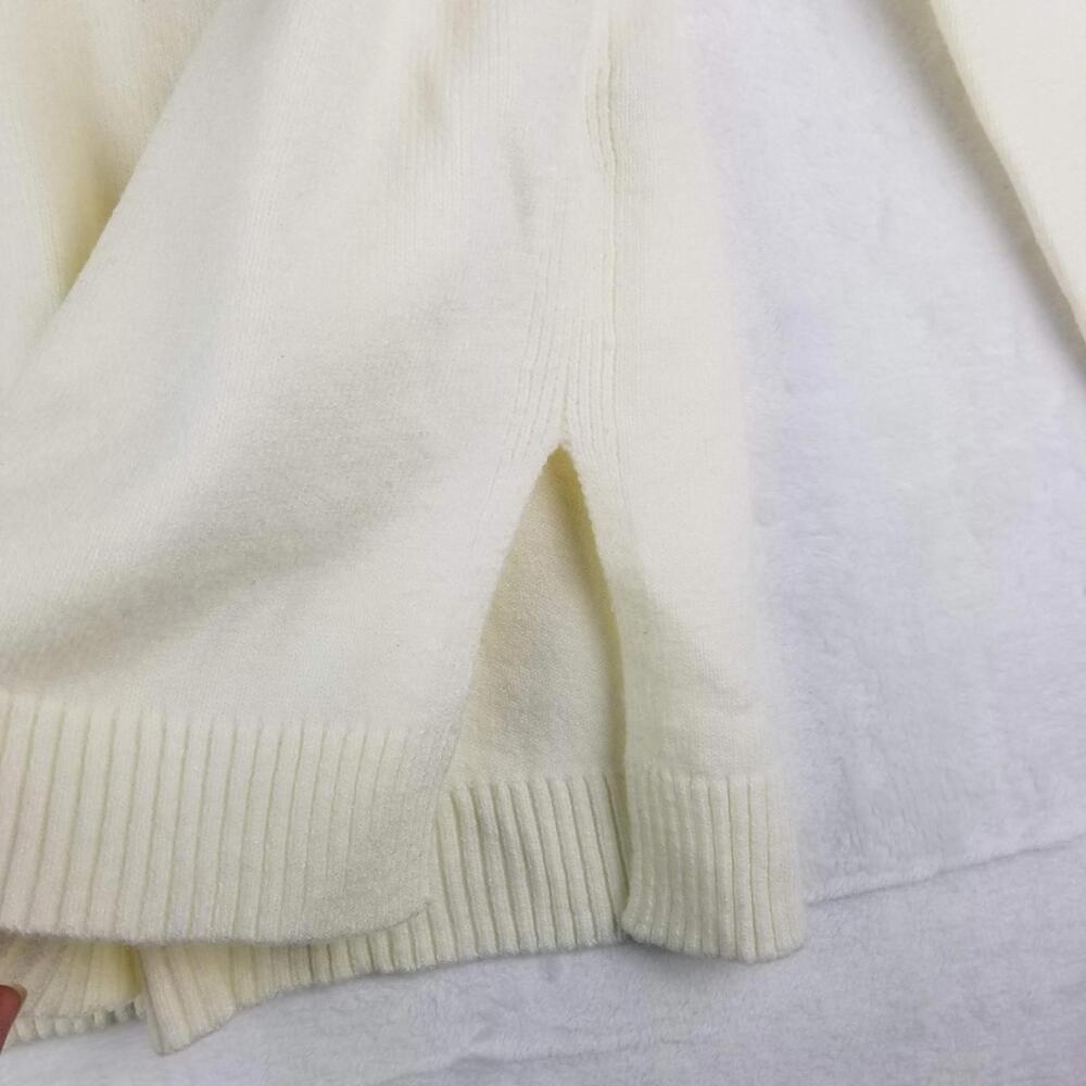 Anthropologie V-Neck Sweater Small Cream Ultra Soft Cozy Academia Preppy - Picture 5 of 8